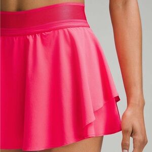 Lululemon court rival high rise skirt lip gloss pink size 10